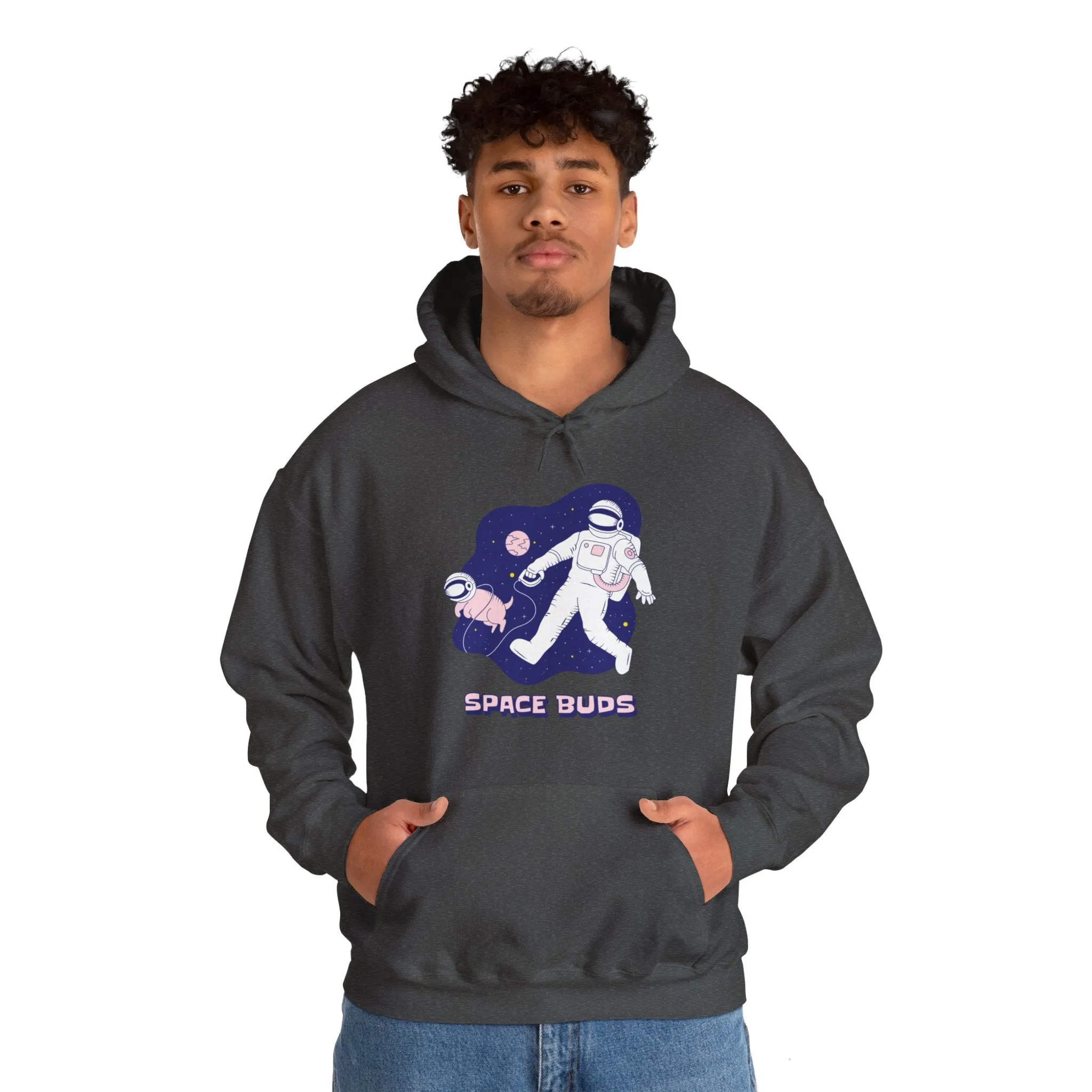 Space Buds Funny Astronaut And Dog Sci-Fi Hoodie