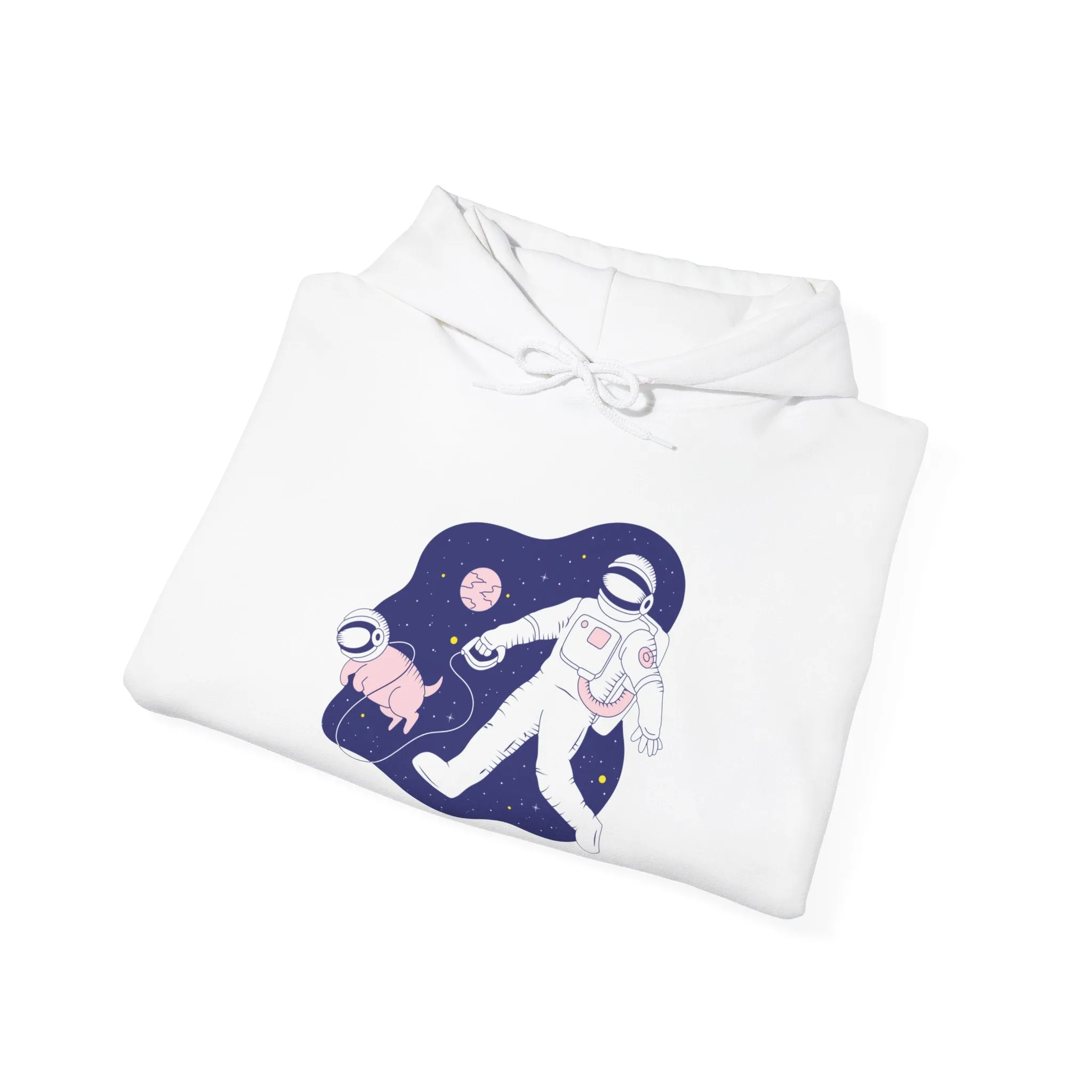 Space Buds Funny Astronaut And Dog Sci-Fi Hoodie