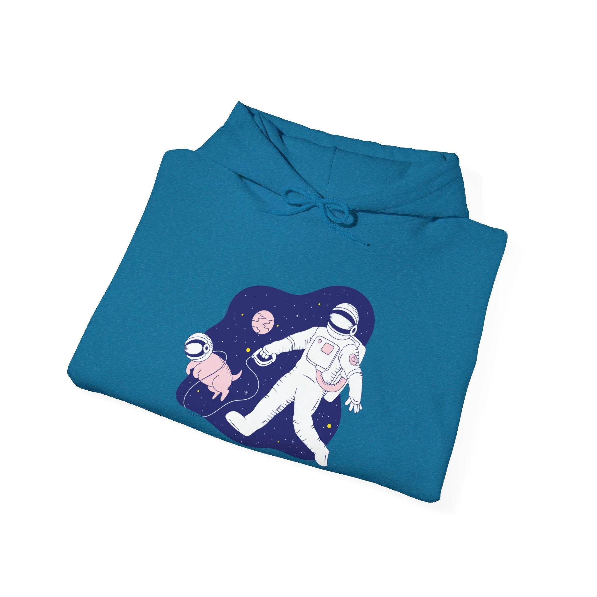 Space Buds Funny Astronaut And Dog Sci-Fi Hoodie
