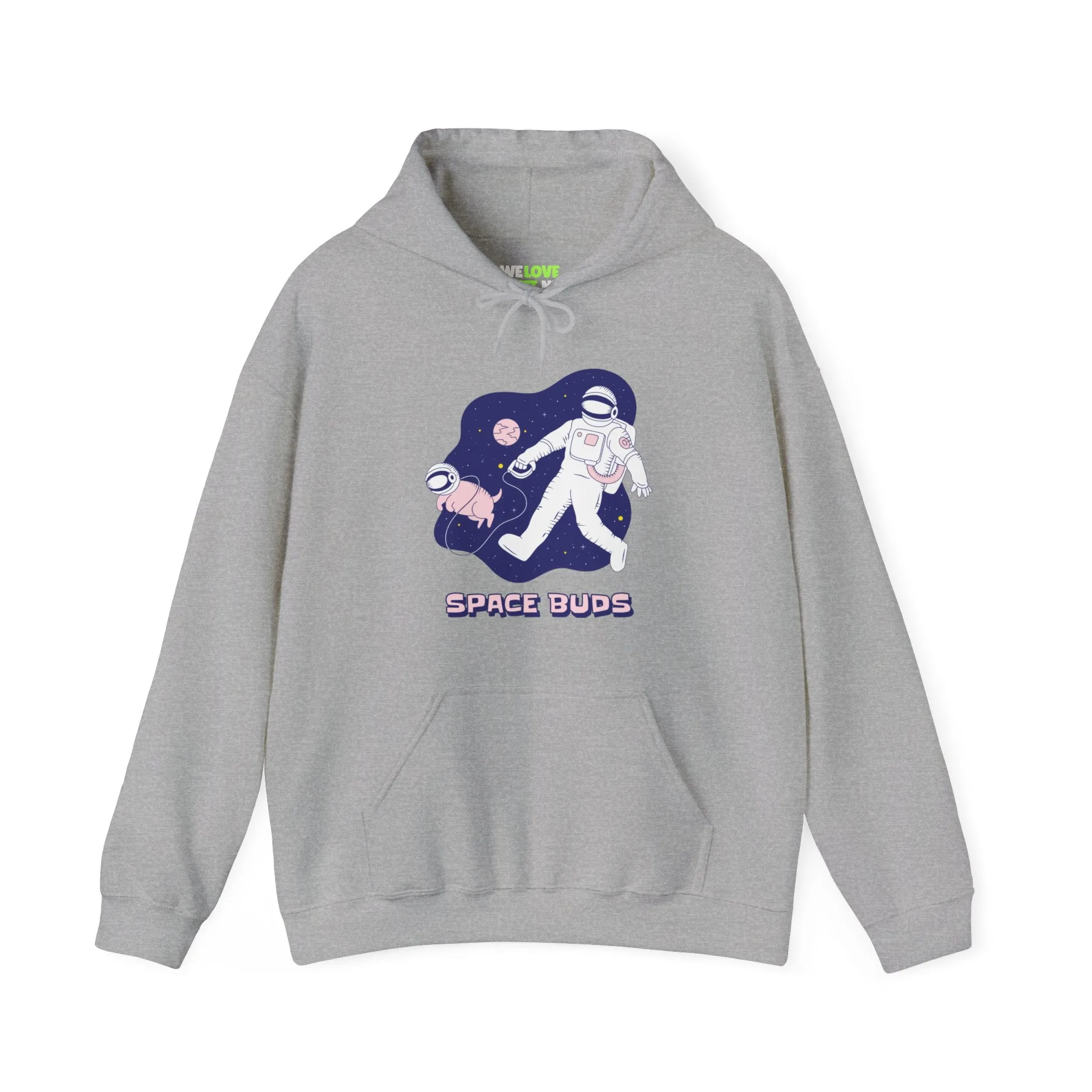 Space Buds Funny Astronaut And Dog Sci-Fi Hoodie