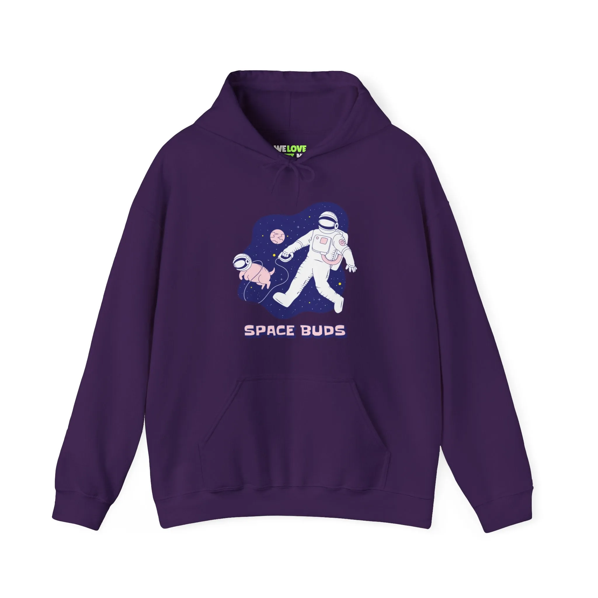 Space Buds Funny Astronaut And Dog Sci-Fi Hoodie