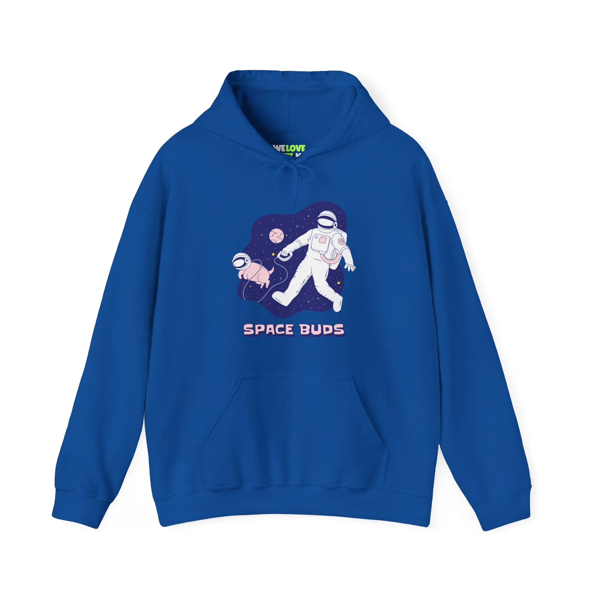 Space Buds Funny Astronaut And Dog Sci-Fi Hoodie