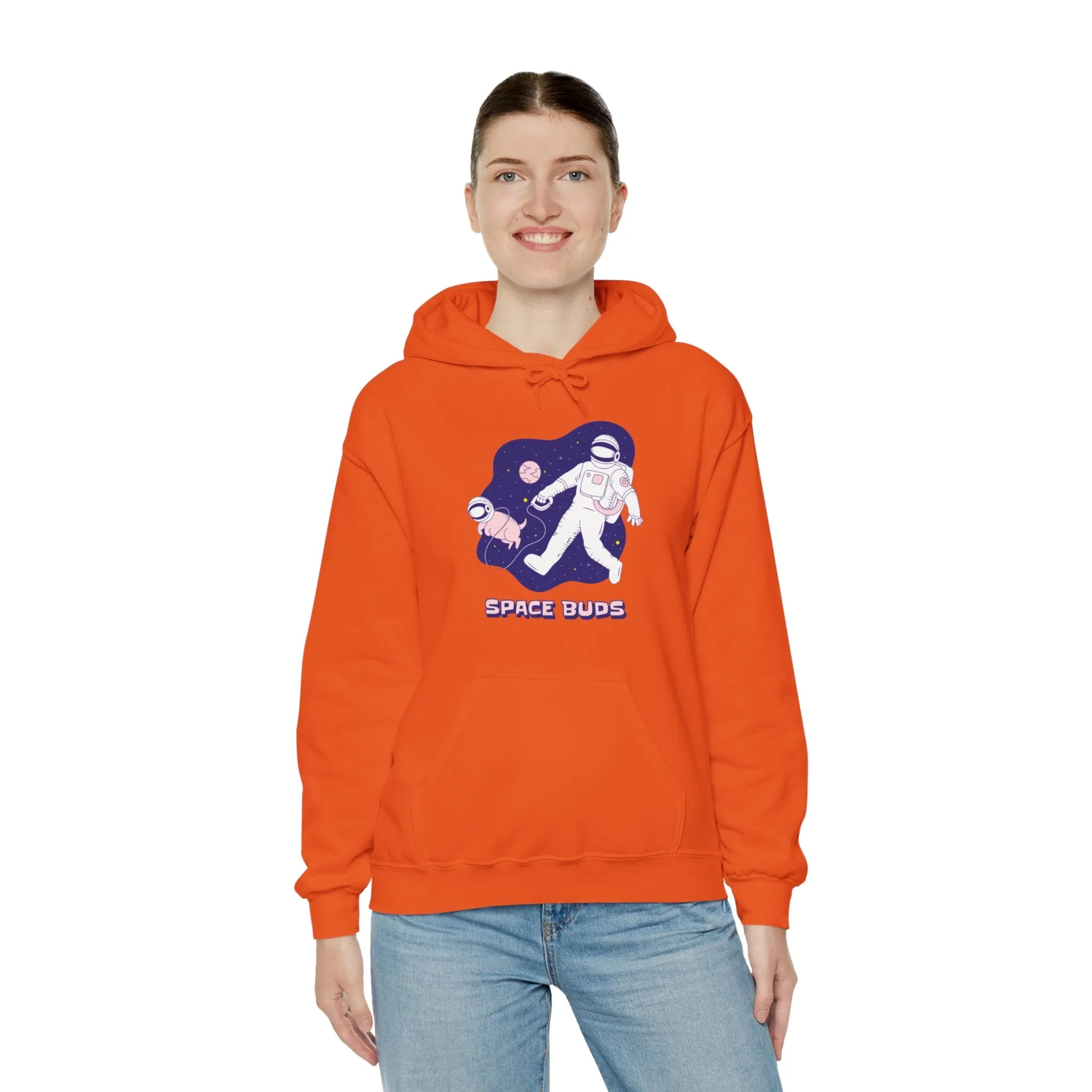 Space Buds Funny Astronaut And Dog Sci-Fi Hoodie