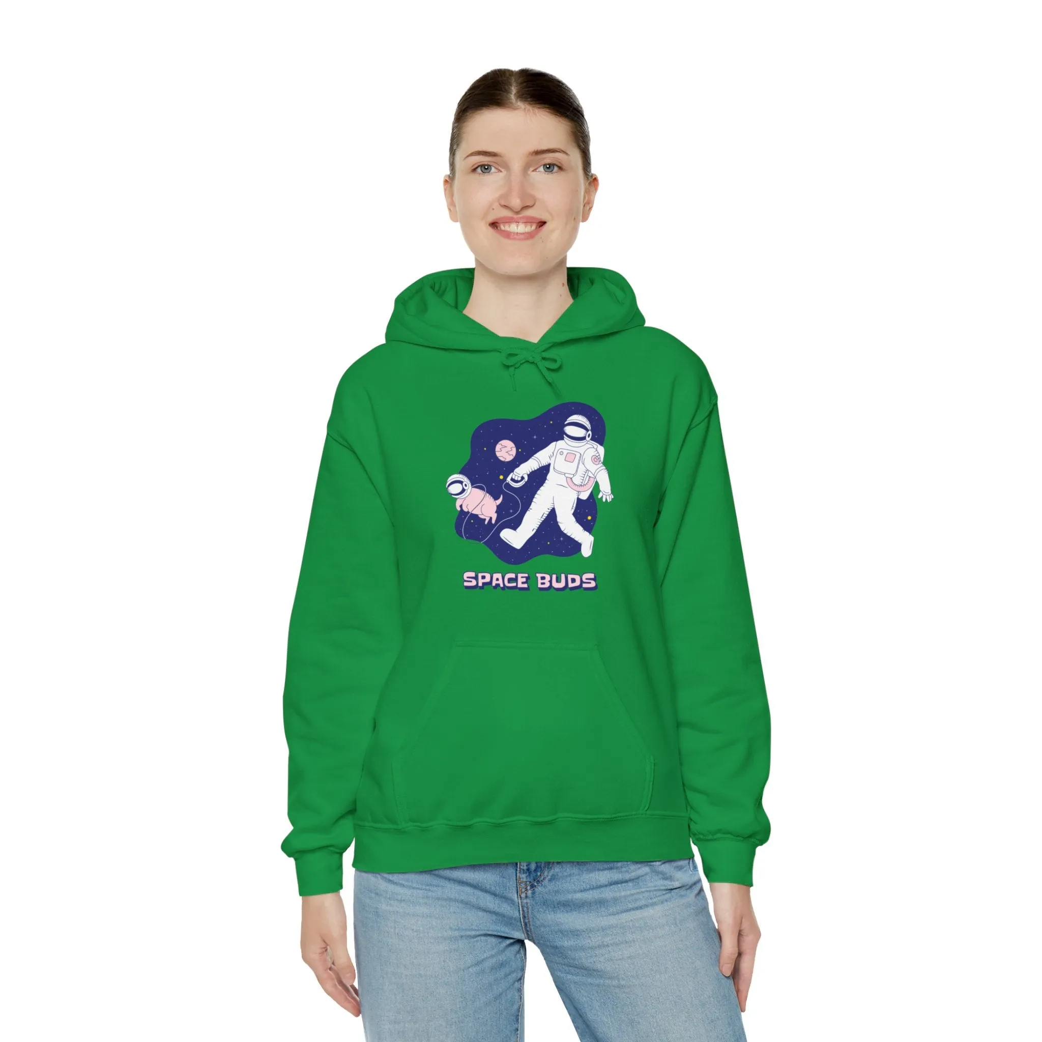 Space Buds Funny Astronaut And Dog Sci-Fi Hoodie