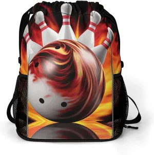 Sports Belt Pocket, Bowling Ball Print Dry And Wet Separation Bag All-purpose Gym Bag Sports And Fitness Bag Stylish Sports Bag