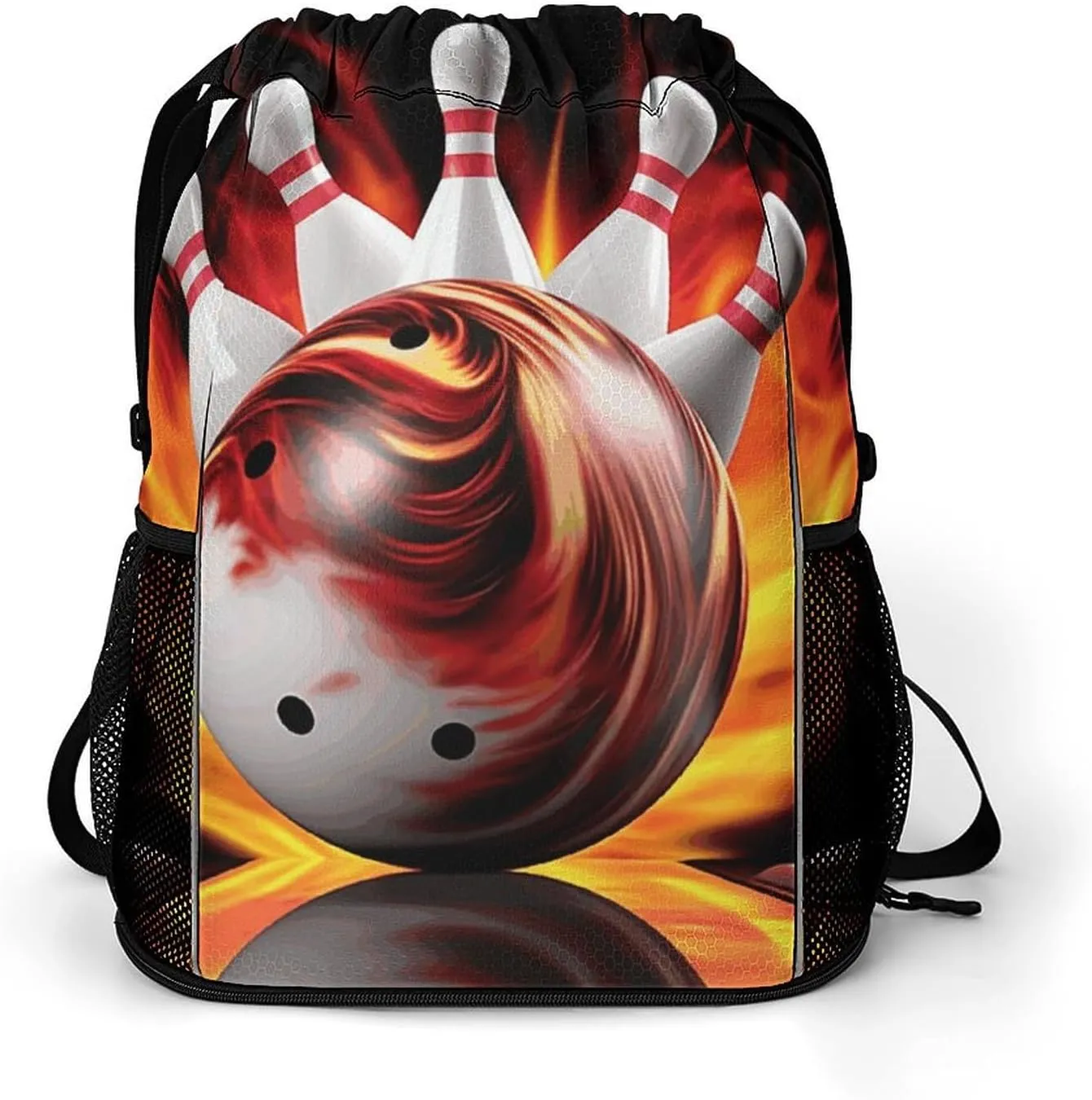 Sports Belt Pocket, Bowling Ball Print Dry And Wet Separation Bag All-purpose Gym Bag Sports And Fitness Bag Stylish Sports Bag