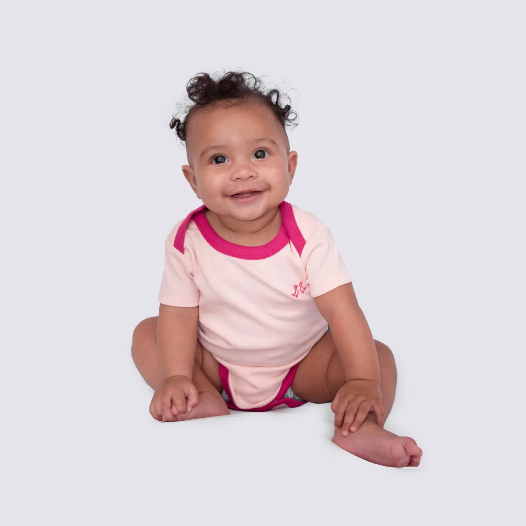 Swan Princess Pink Girls Sleep Suit & 2 Piece Vest Set