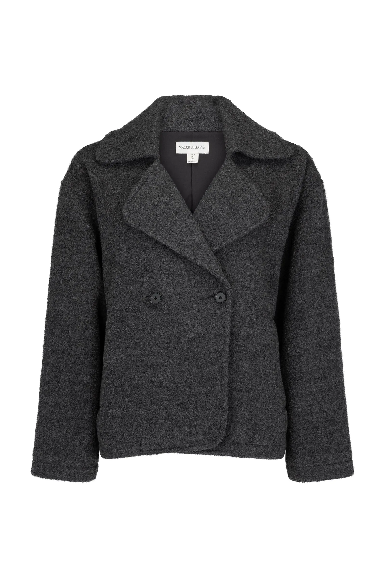 SWEET SOLITUDE WOOL COAT - CHARCOAL