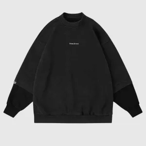 Two-Tone Layered Sweatshirt