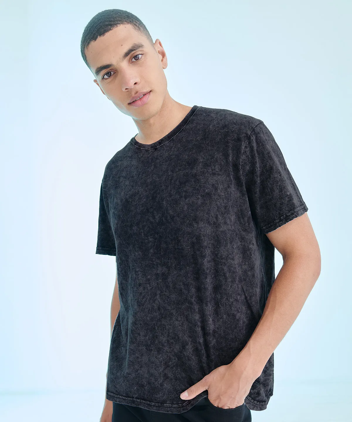 Unisex washed band T | Washed Black