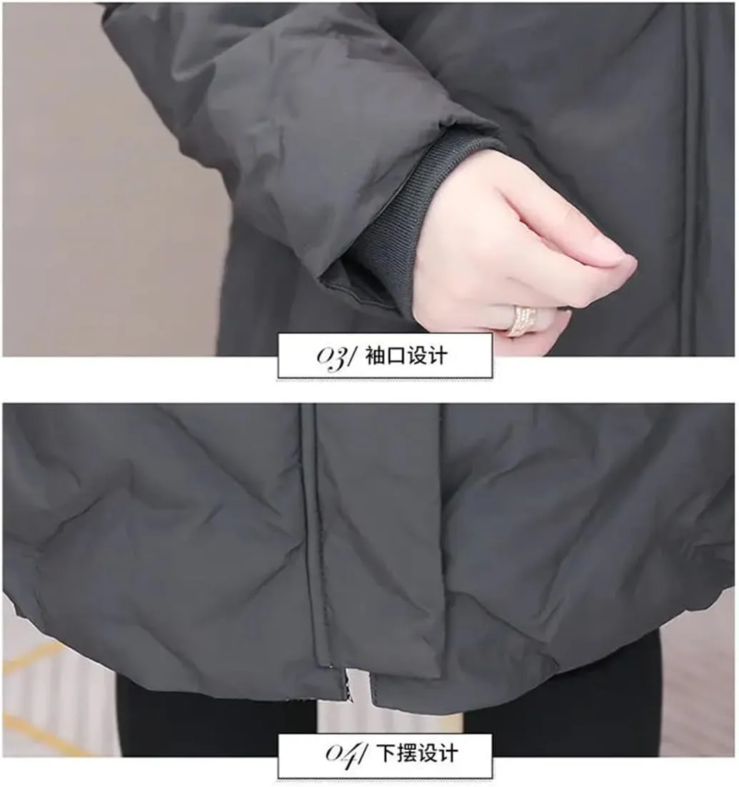 Winter Down Cotton Coats Thicken Warm Cotton Jacket Womens Long Puffer Parkas Hooded Padded Jacket