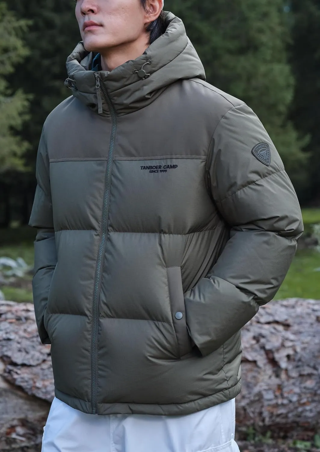 Winter Jackets for Men Thickened Puffer Jacket Hooded Windproof Quilted Warm Down Coats for Cold Weather