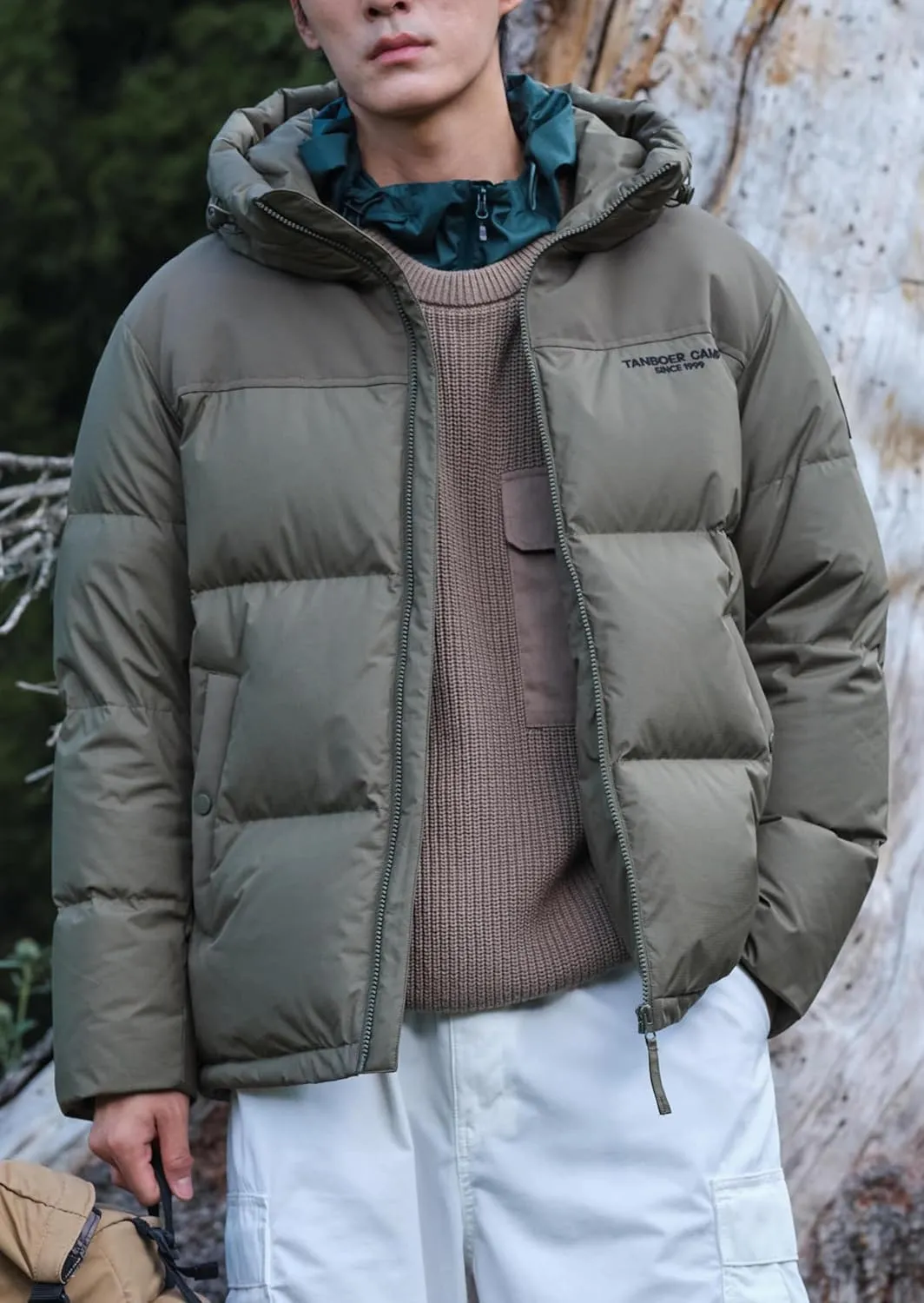 Winter Jackets for Men Thickened Puffer Jacket Hooded Windproof Quilted Warm Down Coats for Cold Weather