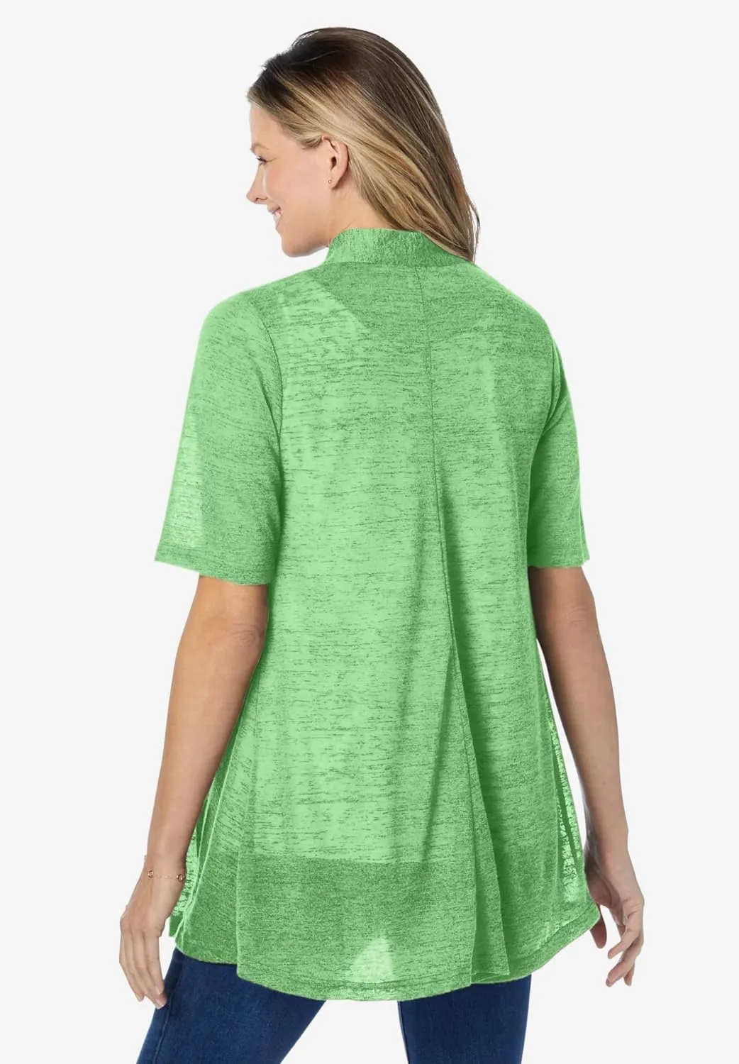 Woman Within Plus Size Lightweight Open Front Cardigan