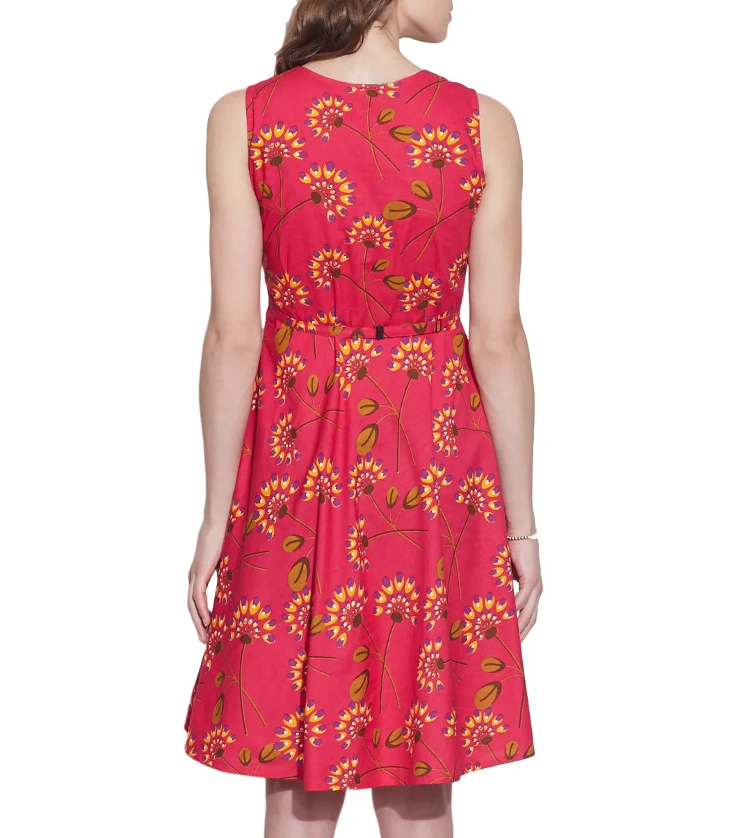 Women Apparels Cotton Printed Dress,Machine Washable,W-CPD38-1605, Size-38 Inch