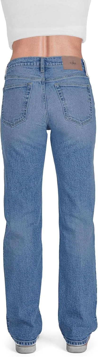 Women's Mid Rise Regular Straight Jeans Classic Pants