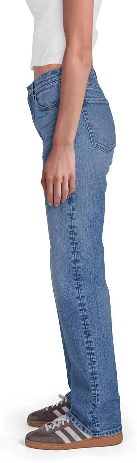 Women's Mid Rise Regular Straight Jeans Classic Pants