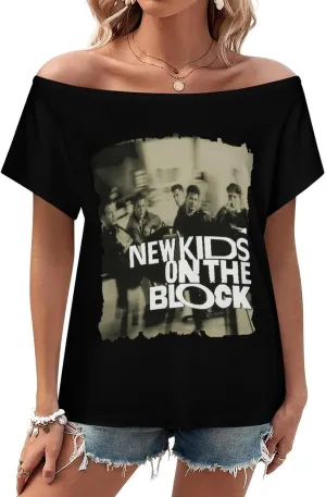 Women's Off Shoulder Tops, One Shoulder Shirts, Short Sleeves Sexy Slim Fit Tees