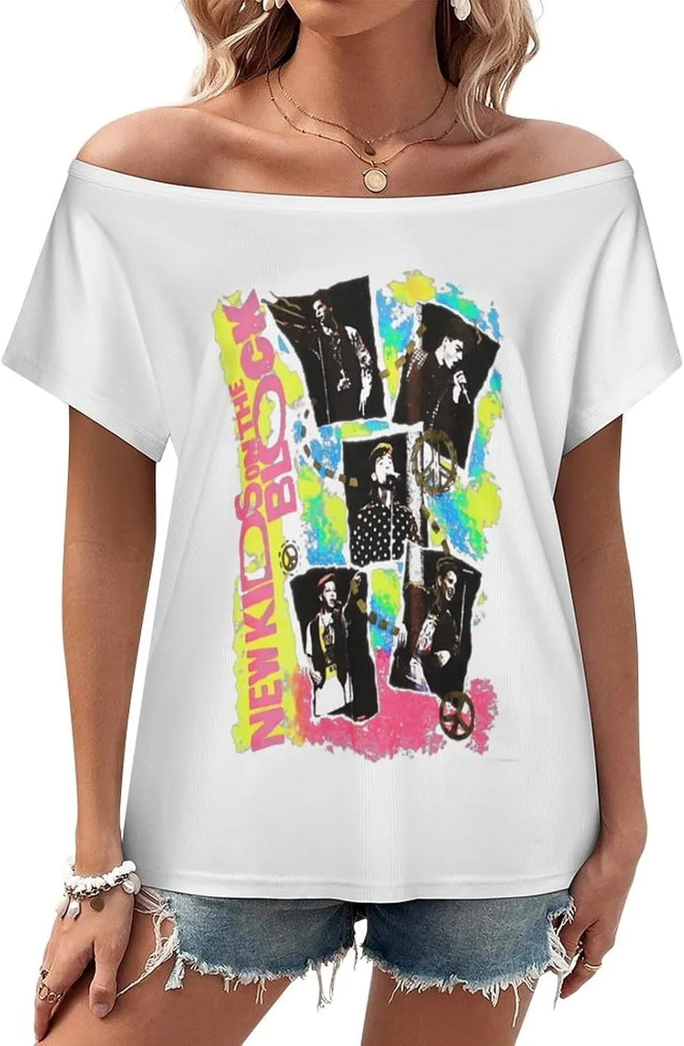 Women's Off Shoulder Tops, One Shoulder Shirts, Short Sleeves Sexy Slim Fit Tees