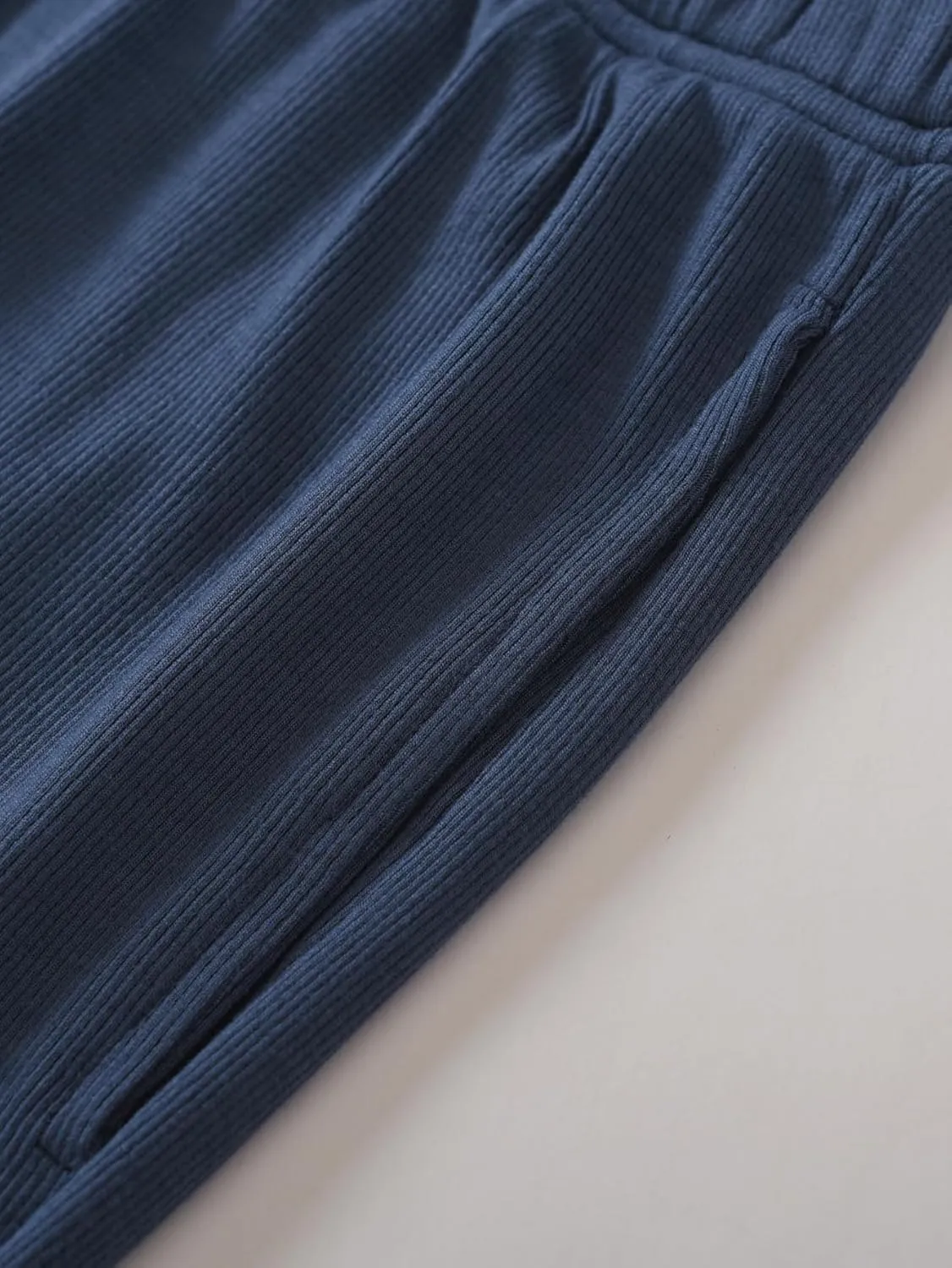 Women's Petite Short Length Lounge Pants Soft Ribbed Knit PJ Pants