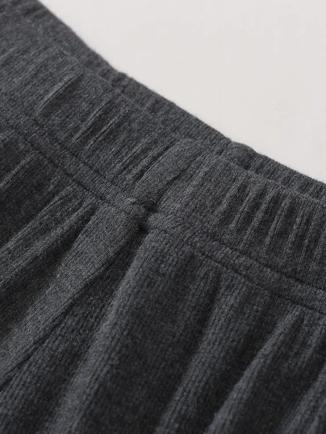 Women's Petite Short Length Lounge Pants Soft Ribbed Knit PJ Pants