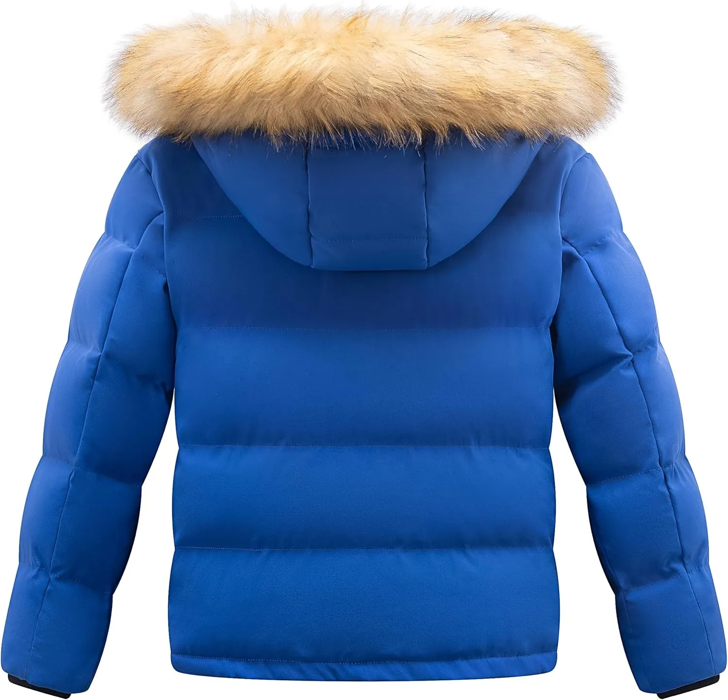 WULFUL Boy's Winter Coats Waterproof Fleece Lined Puffer Jackets Kids Thicken Outerwear With Detachable Hood