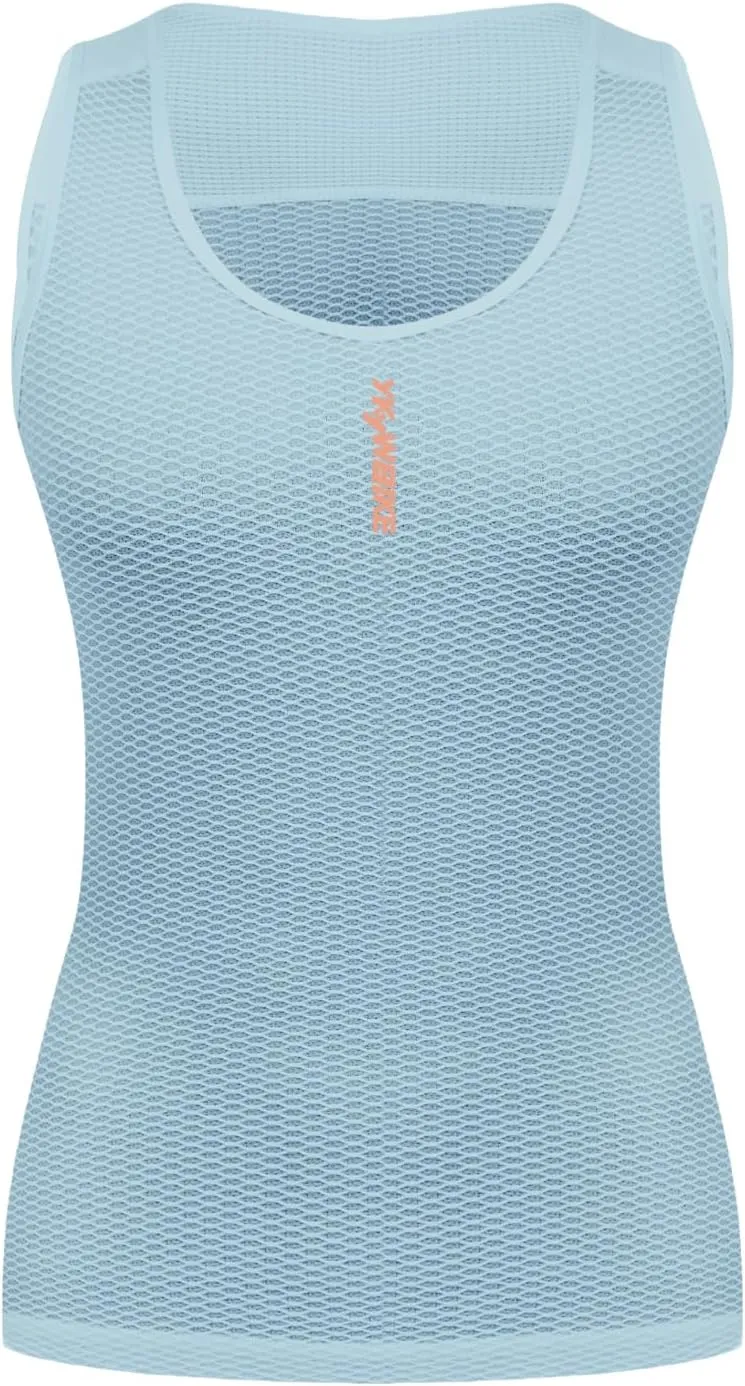 YKYWBIKE Cycling Base Layer Women Quick Dry Sleeveless Cycling Jersey Compression Mesh Undershirt Breathable Biker Shirts